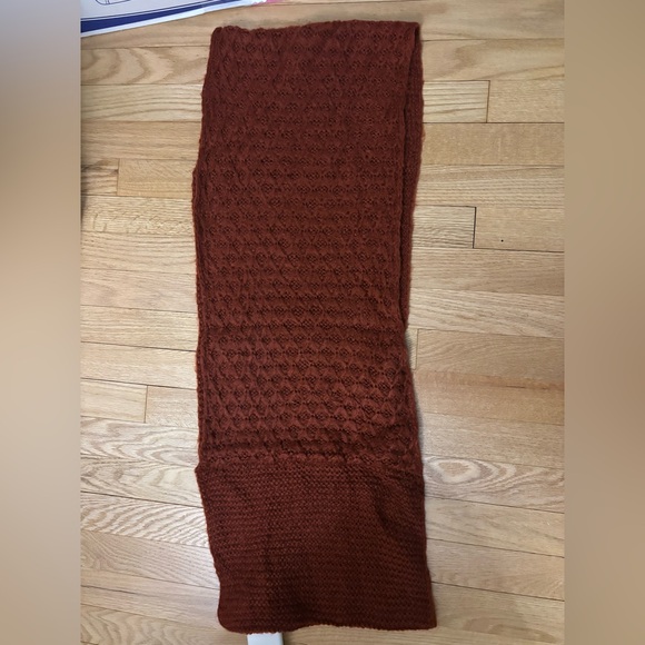 Rust Knit Scarf - Picture 2 of 2